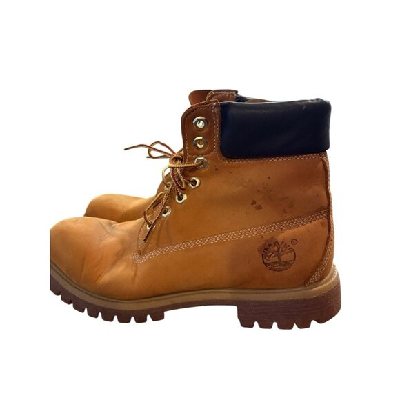 Timberland 100618040 Men's Size 8.5 Work Boots Padded Collar - Wheat Nubuck READ - Picture 3 of 8
